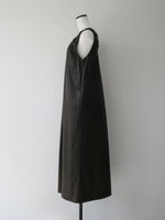 vegan leather v neck dress