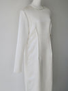 darted luster dress