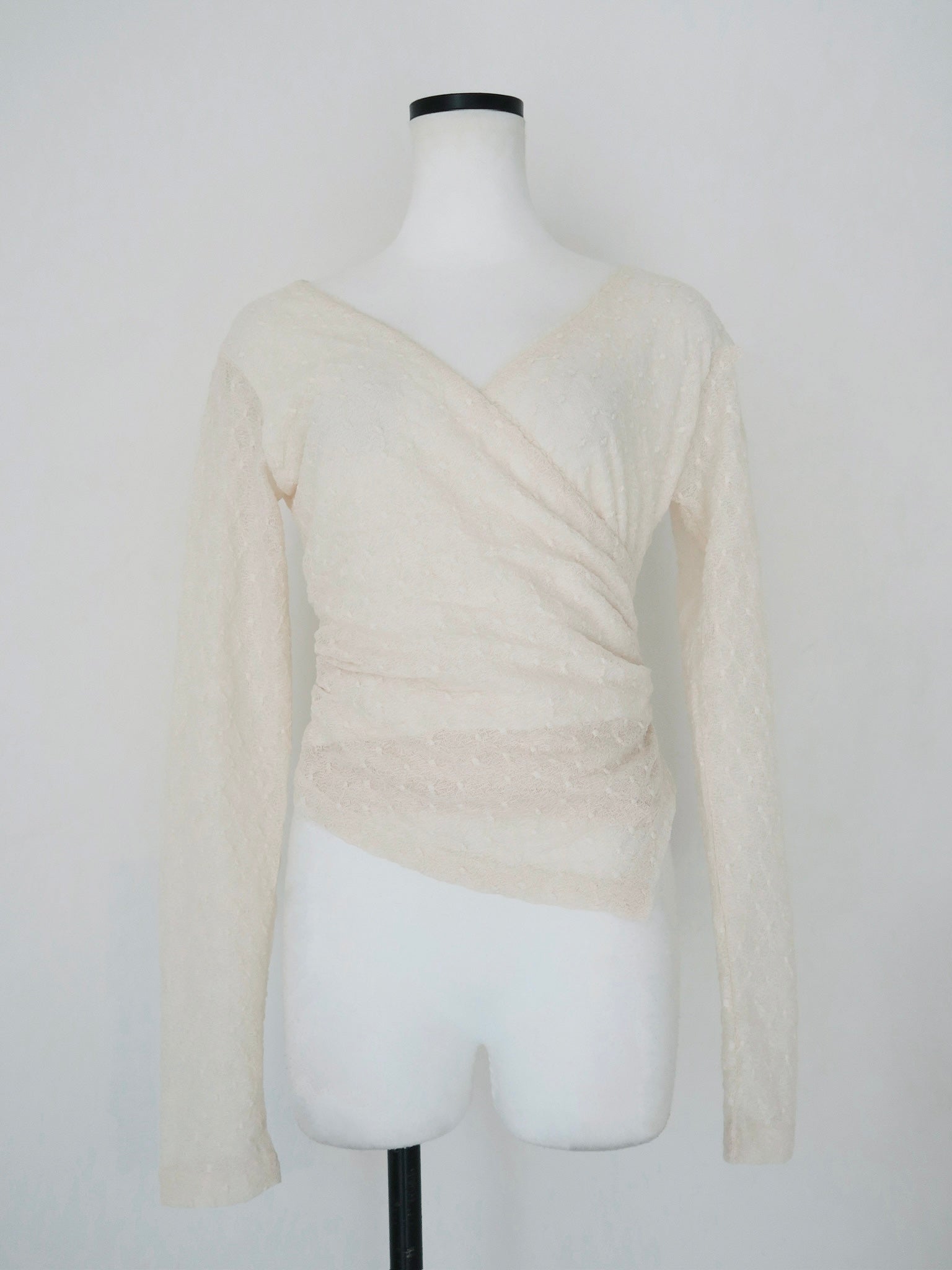 即日配送　maisoncelon lacy wrap-over top lacy wrap-over top – célon