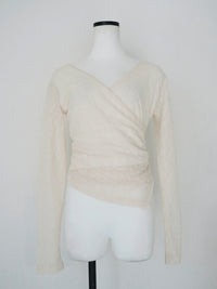 lacy wrap-over top