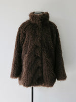 shaggy over sized short coat