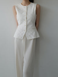 tailored diamond vest
