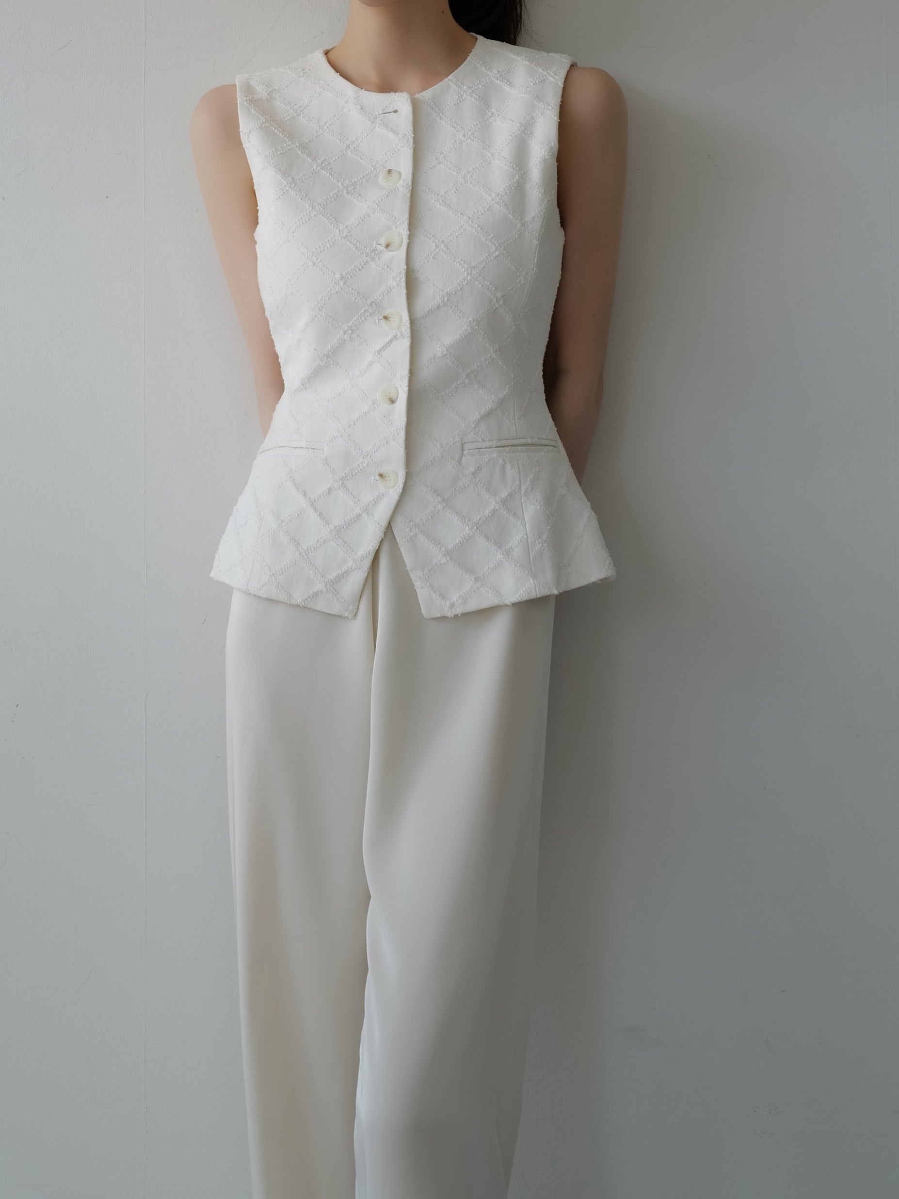 tailored diamond vest