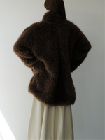 shaggy over sized short coat