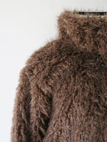 shaggy over sized short coat