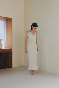 asymmetry drape cami dress