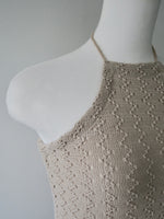 openwork halter dress