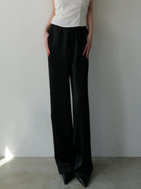 fluid satin pants