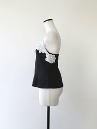 floral lace satin camisole