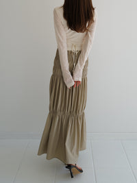 accently tiered long skirt