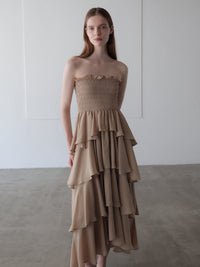 frill tiered maxi dress