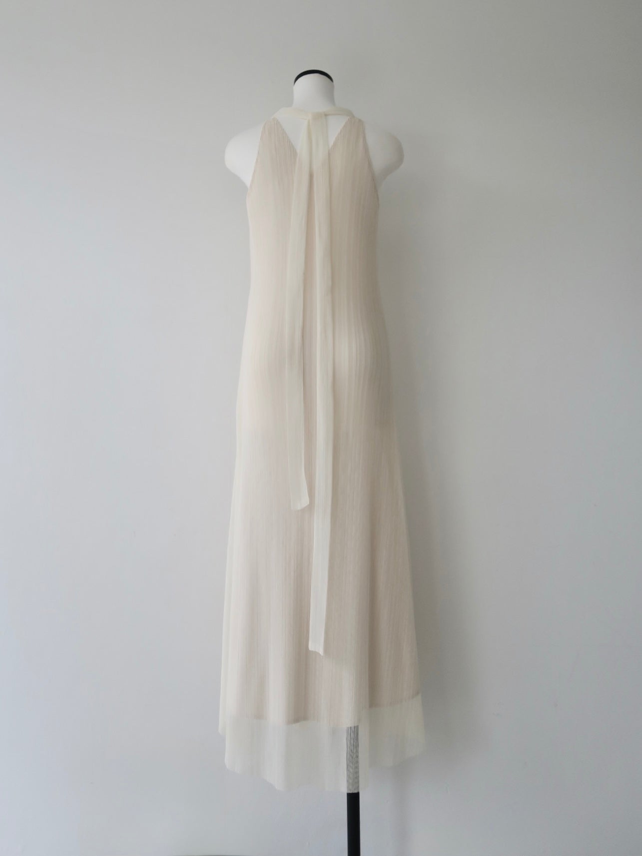 tulle pleats halter dress