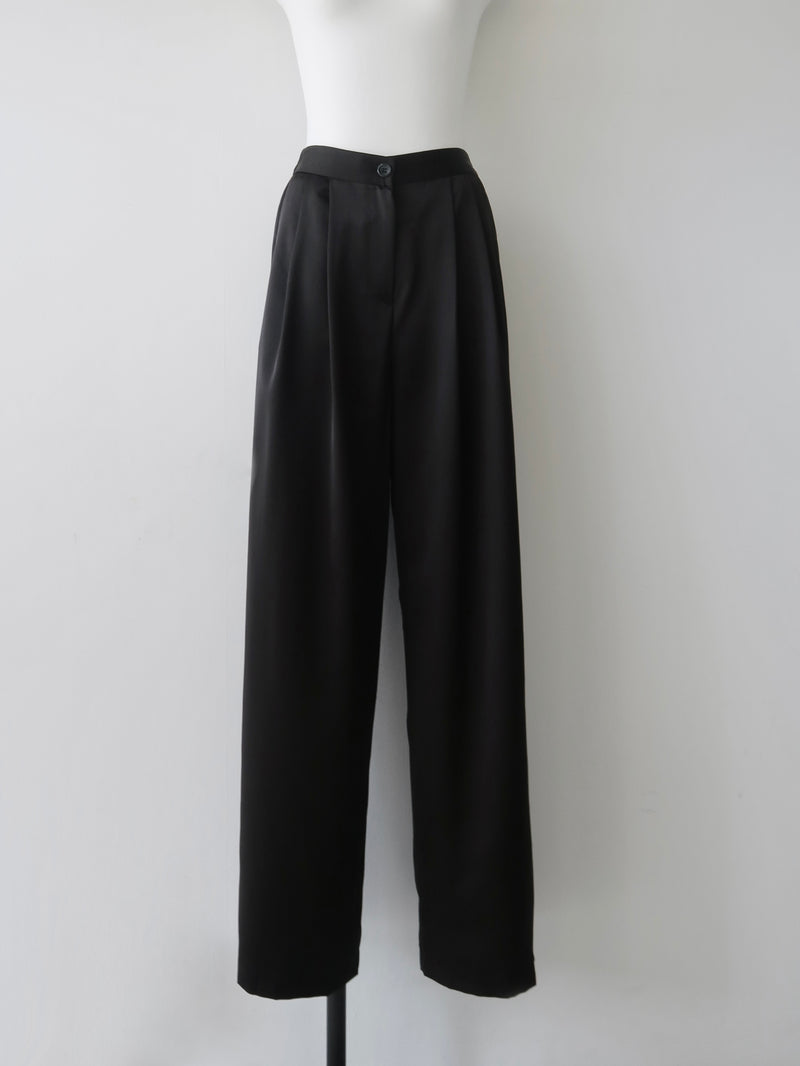 luxe satin wide pants