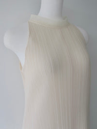 tulle pleats halter dress