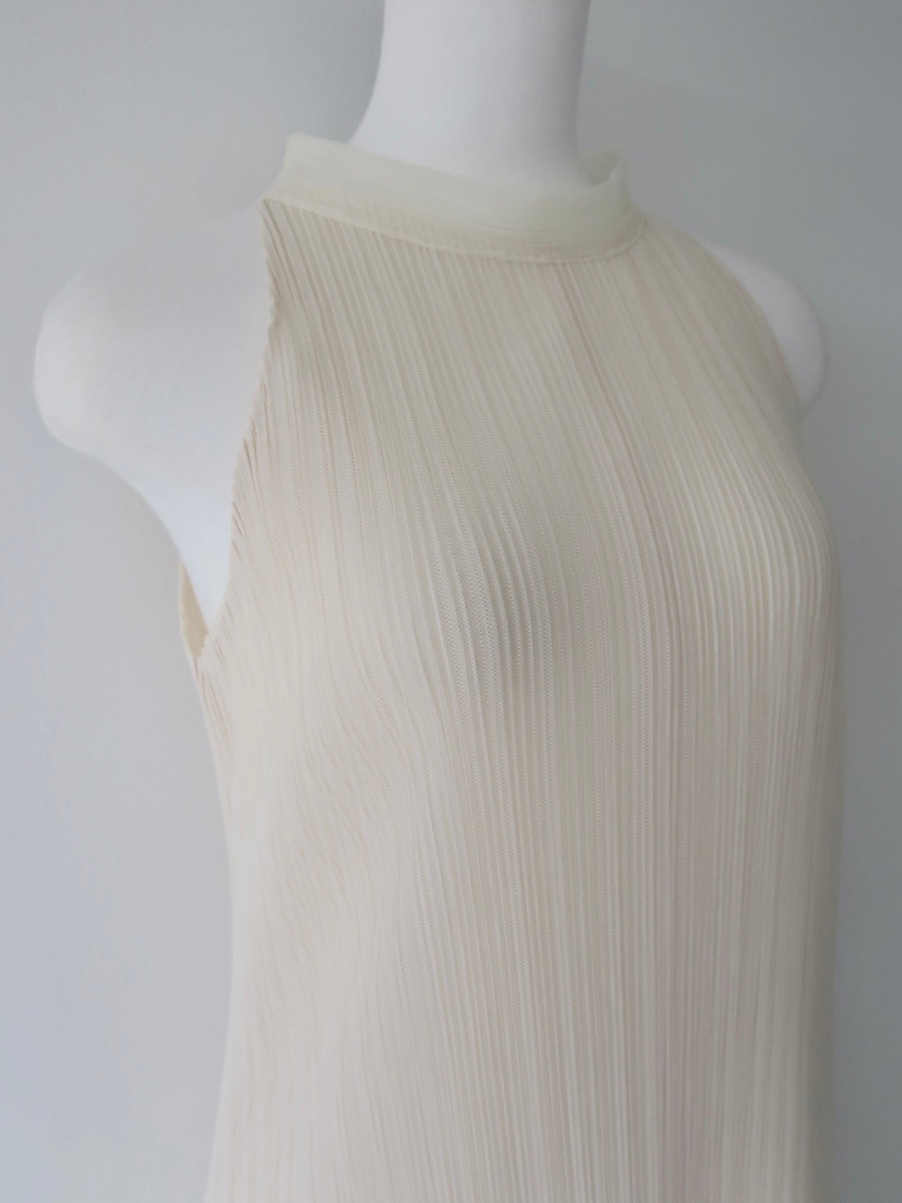 tulle pleats halter dress