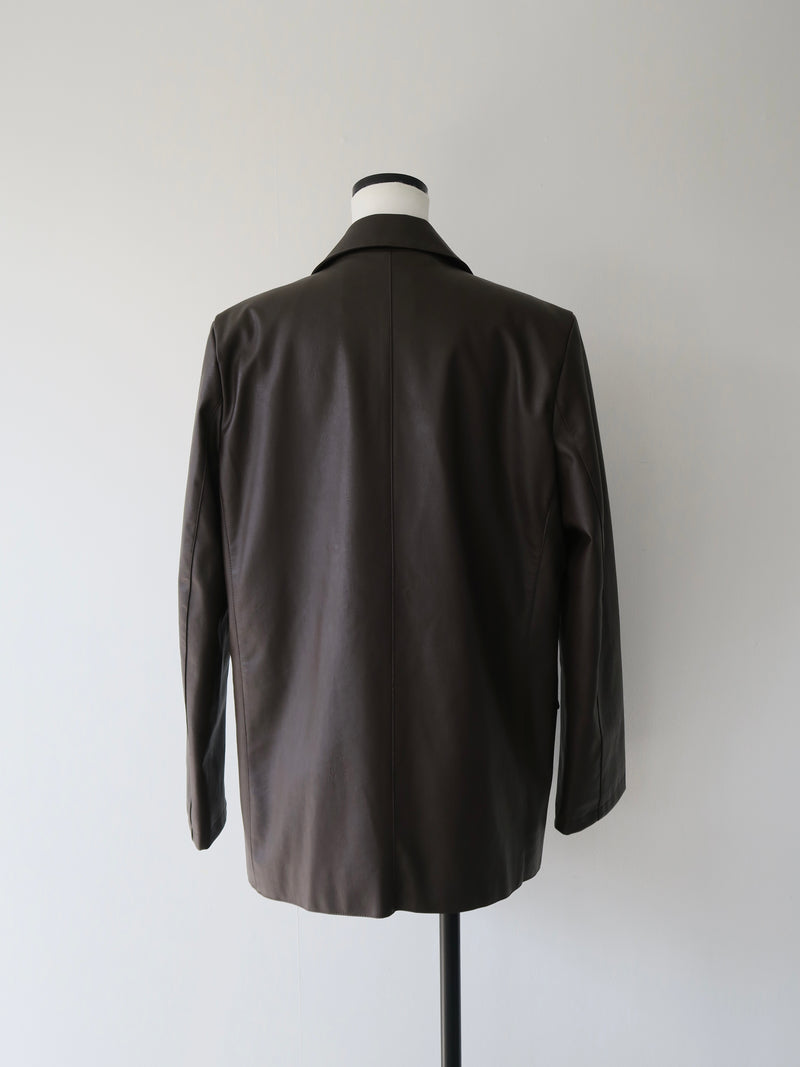 vegan leather single jacket
