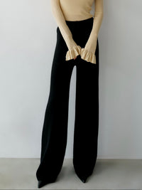 sample sale / brushed seed stitch knit pants