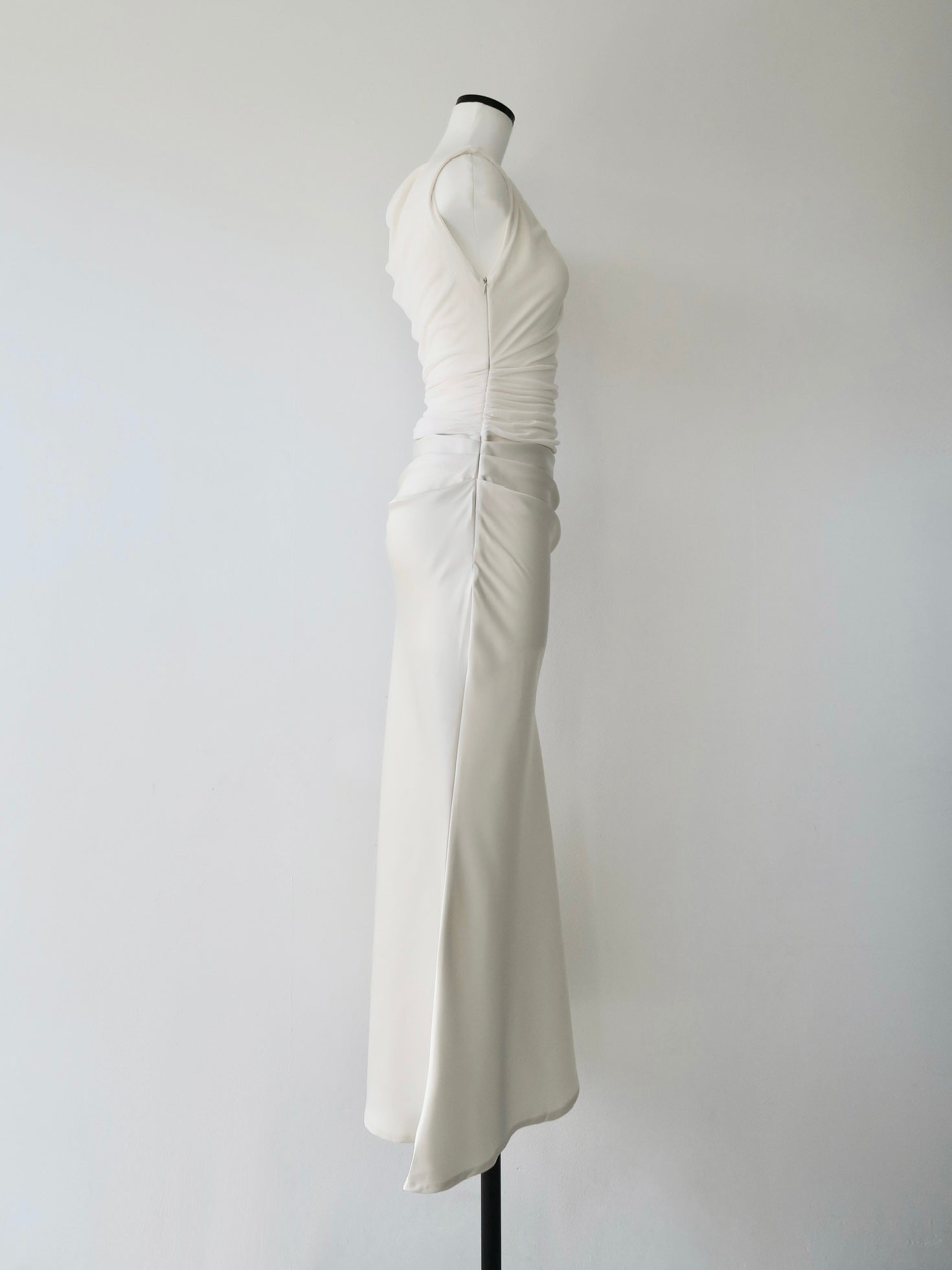 sheer nuance gathered dress