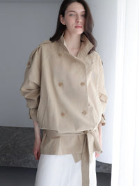 modern short trench coat