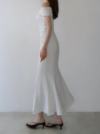 drape mermaid dress