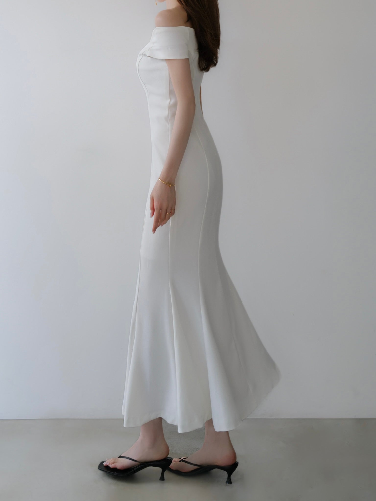drape mermaid dress