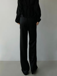 fluid satin pants
