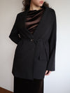 wool belted tailored jacket