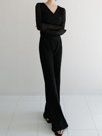 flared lace pants