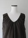 vegan leather v neck dress