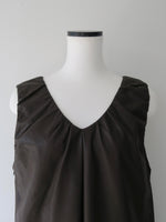 vegan leather v neck dress