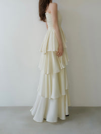 frill tiered maxi dress