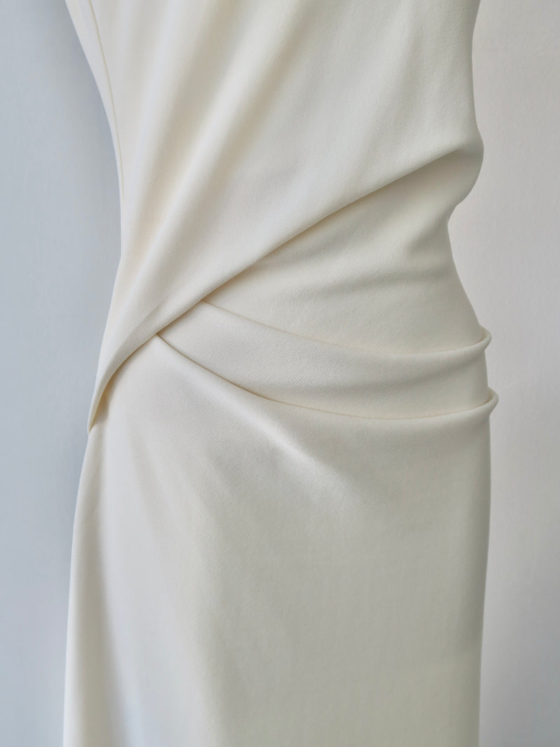 volume drape tank dress