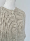 angora balloon knit cardigan