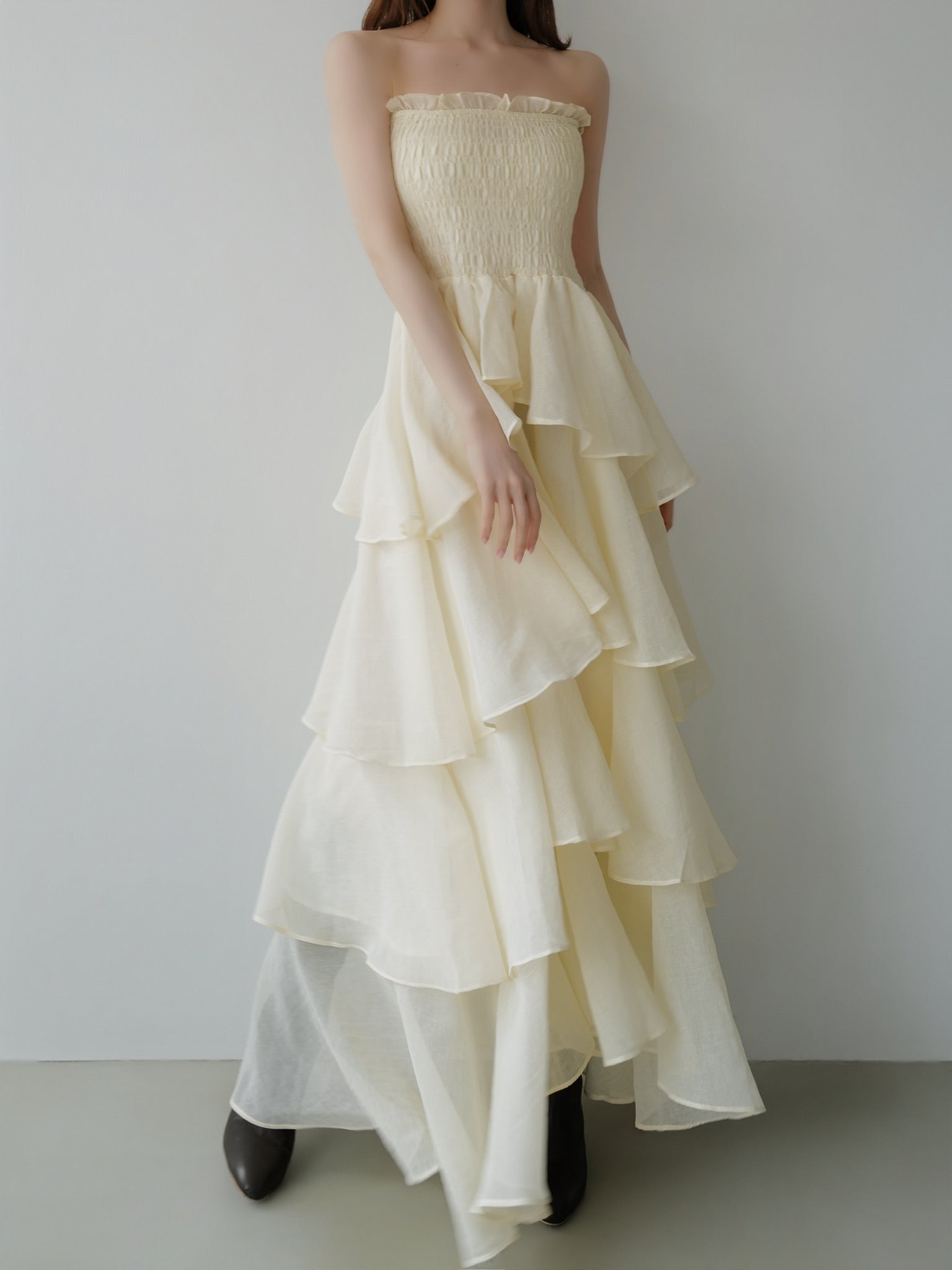 frilly tiered dress