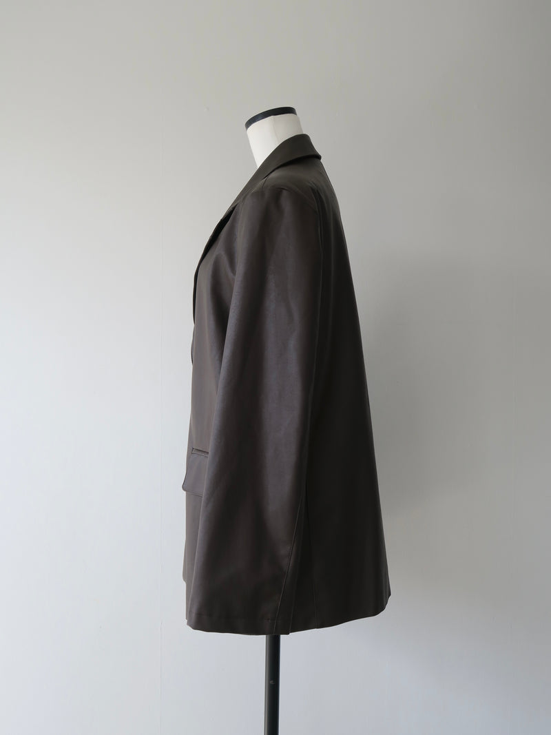 vegan leather single jacket