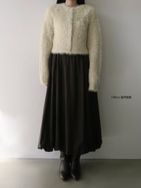 mink-like fur cardigan
