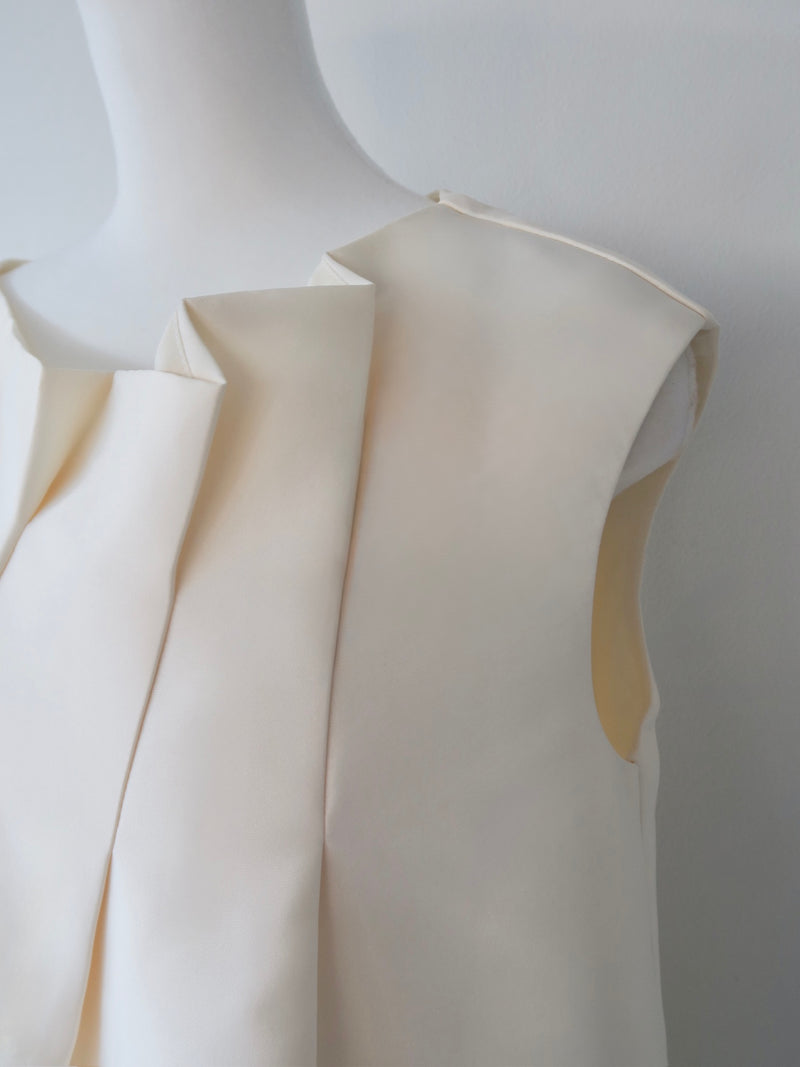 asymmetry tucked sleeveless top