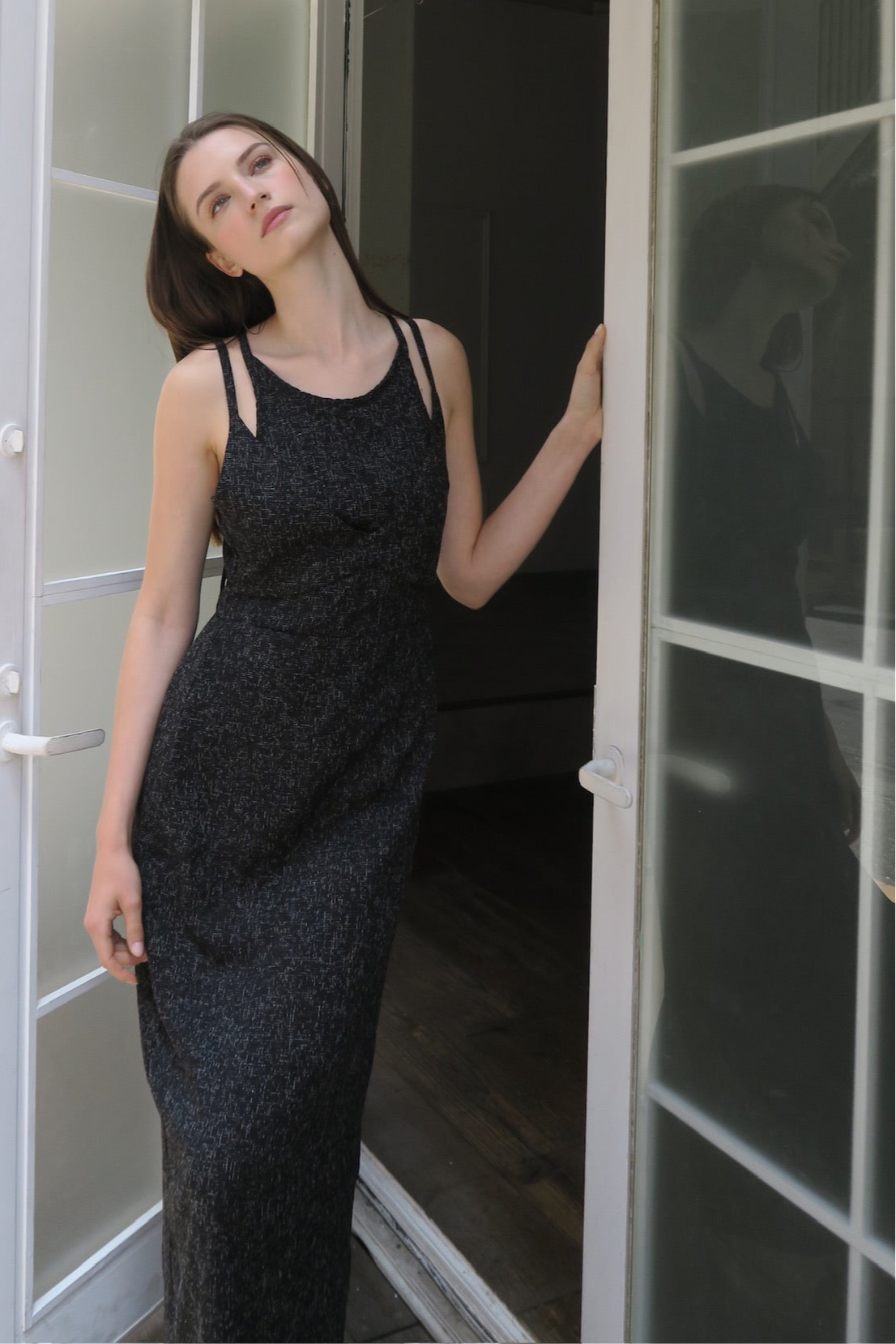 sample sale / tweed tight cami dress