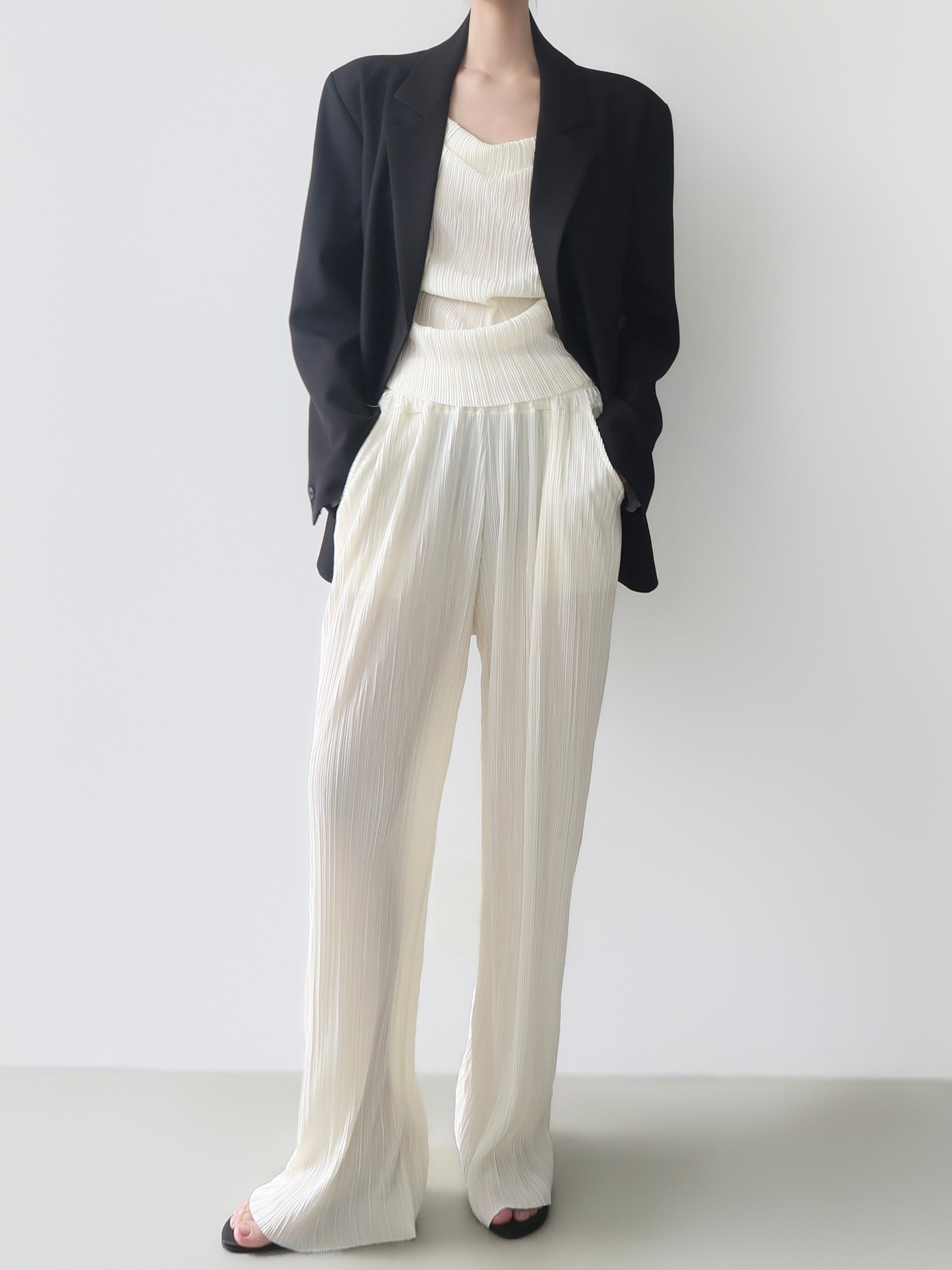 stripe-line tailored jacket