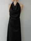 flow cowl neck dress