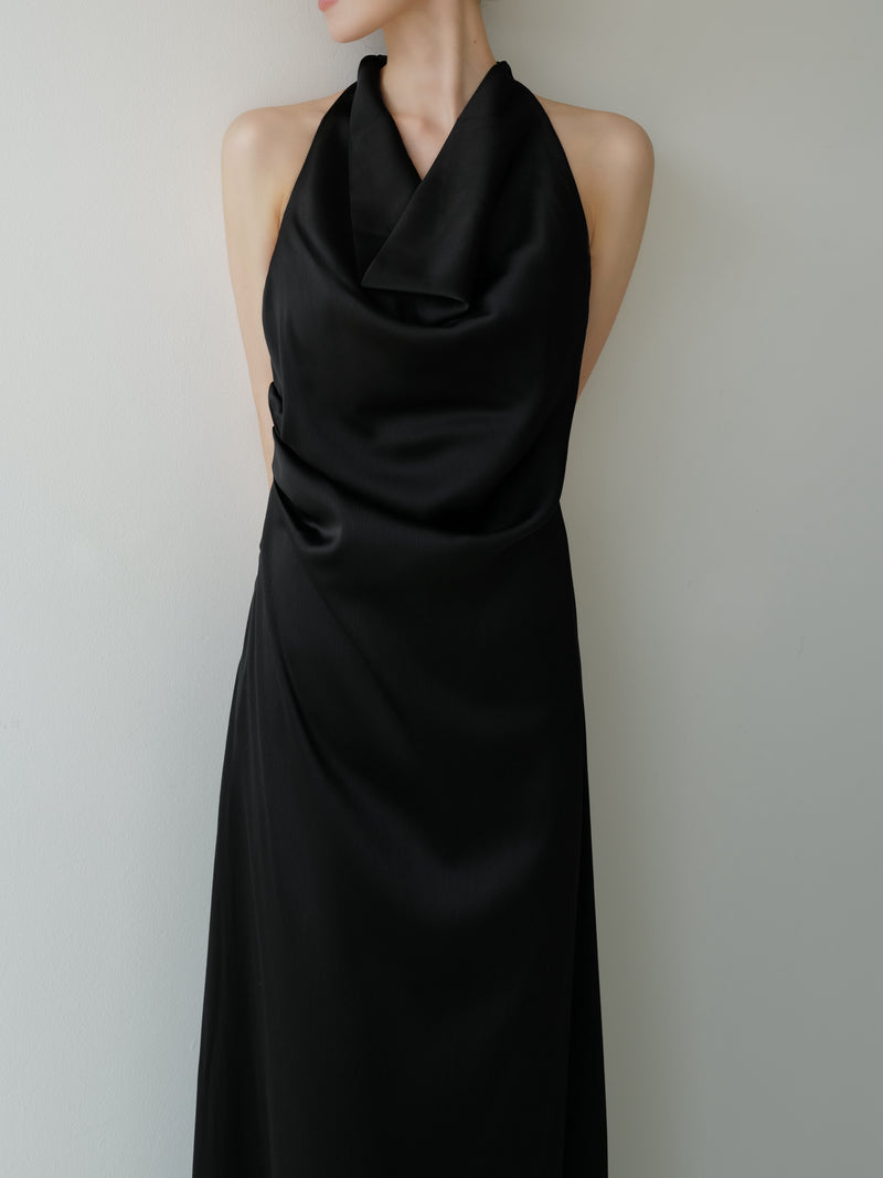flow cowl neck dress