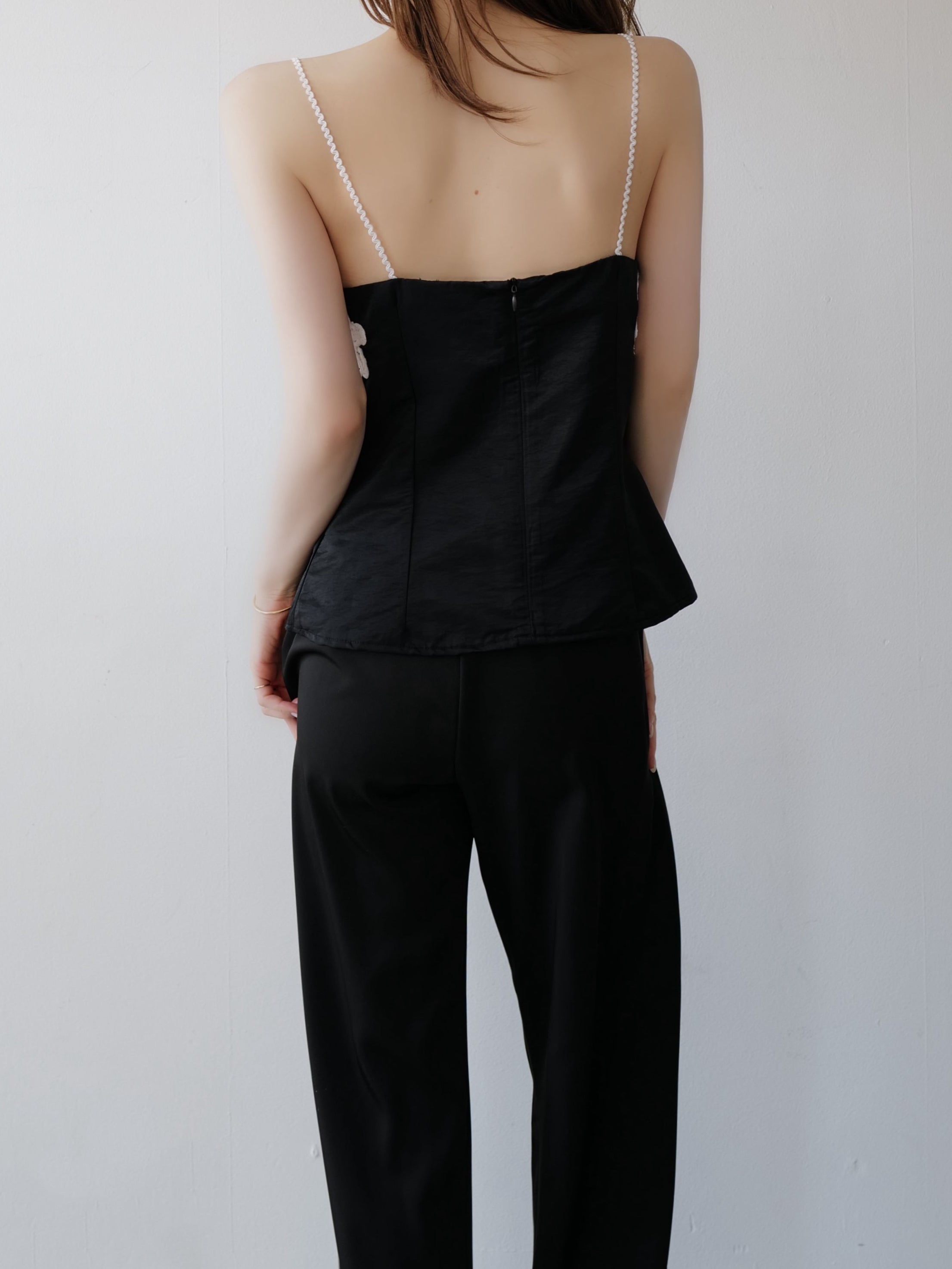 floral lace satin camisole