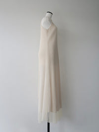 tulle pleats halter dress