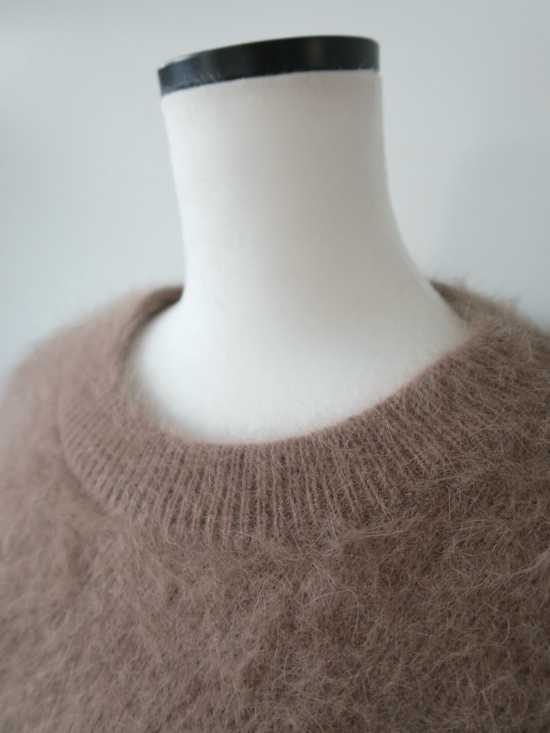 round neck angora knit
