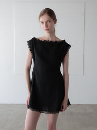 boat neck tweed mini dress (POP UP)