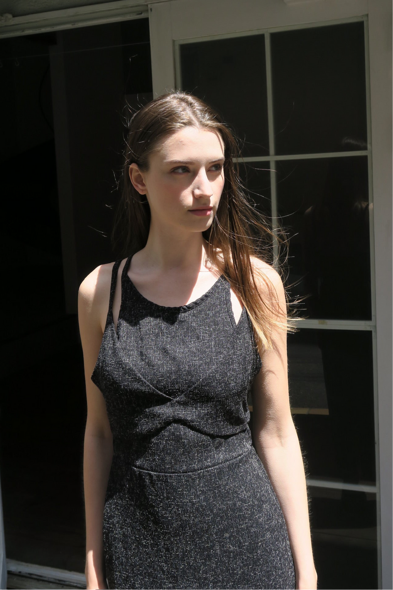 tweed tight cami dress