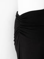 ruched waist long skirt