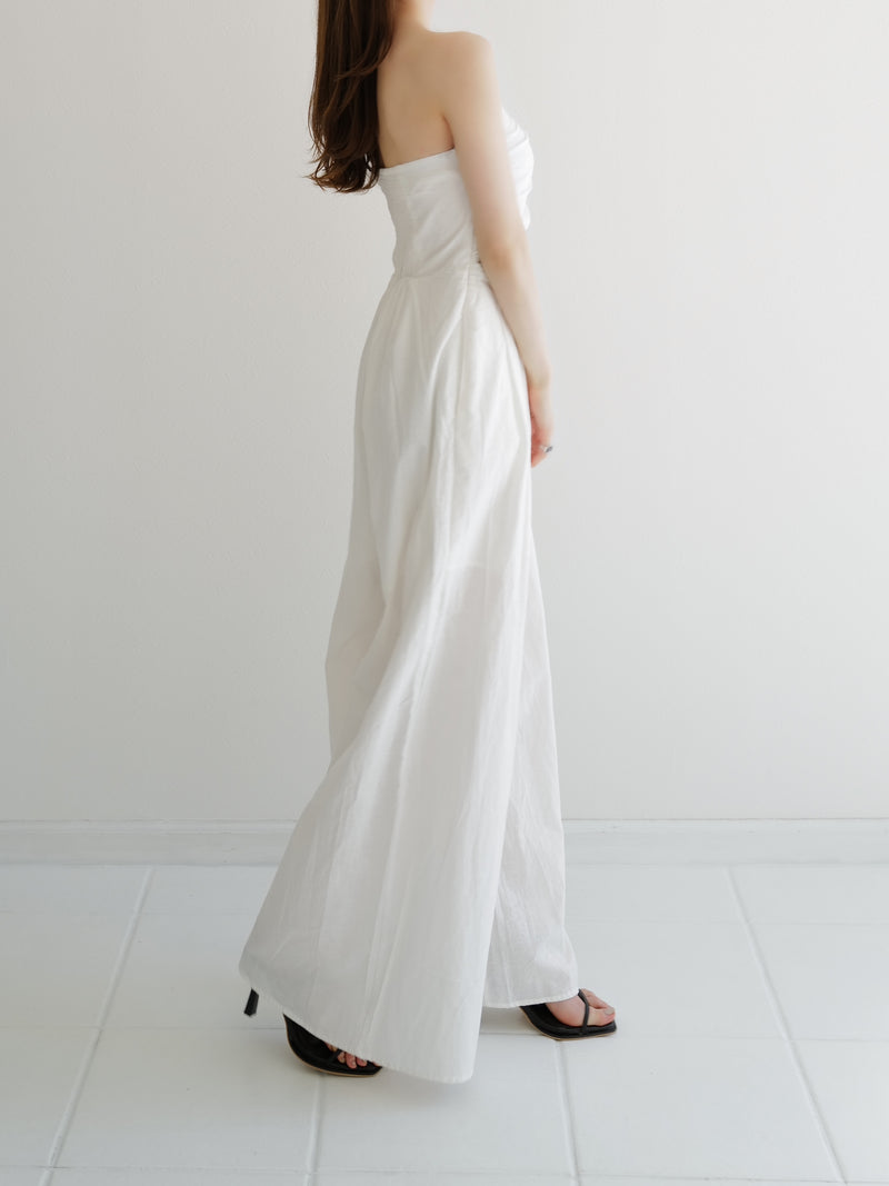 gathered bare jumpsuits