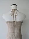 openwork halter dress