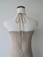 openwork halter dress